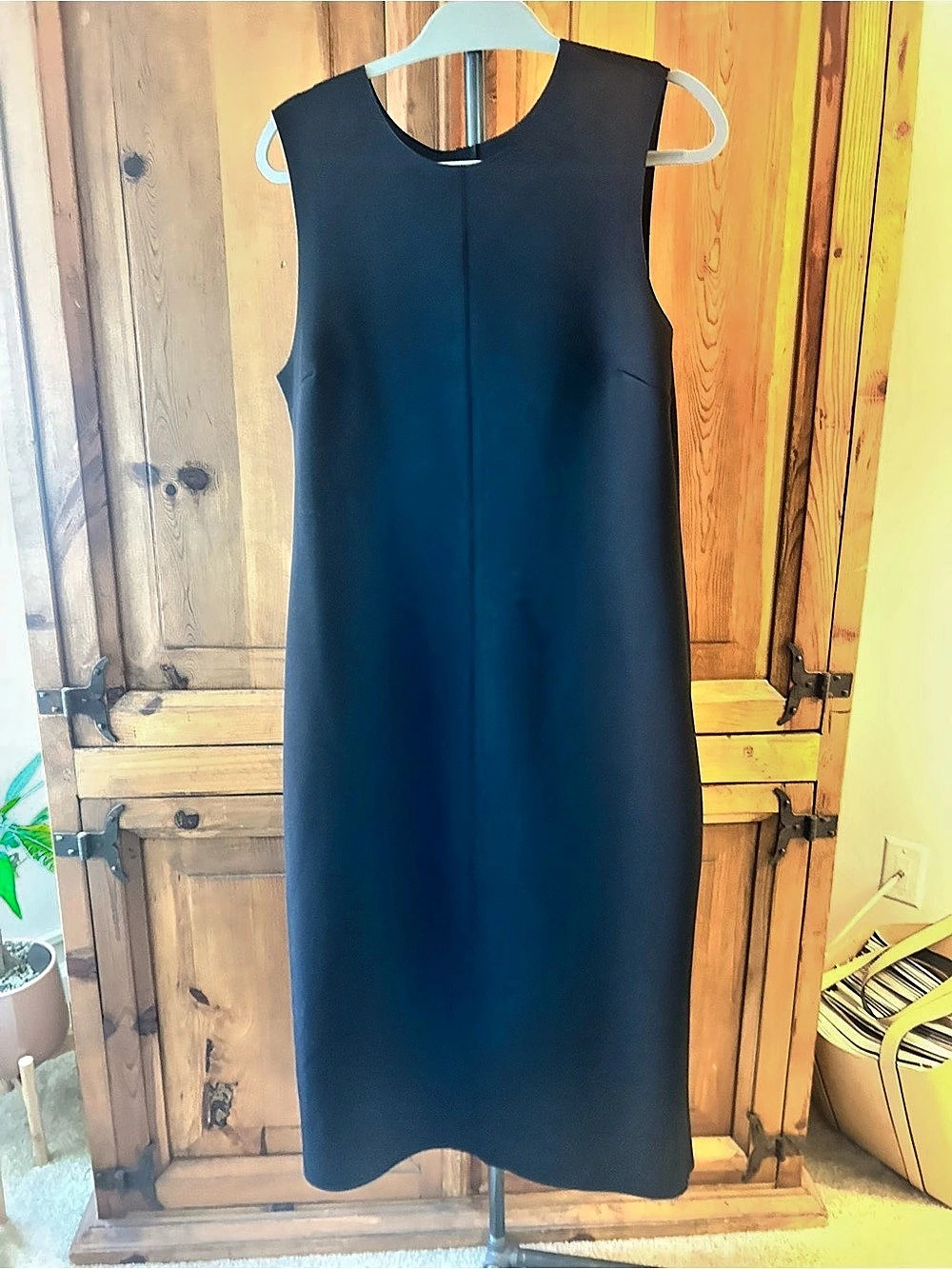 Nordstrom Sleeveless Scuba Midi Dress in Black Size XL Like New
